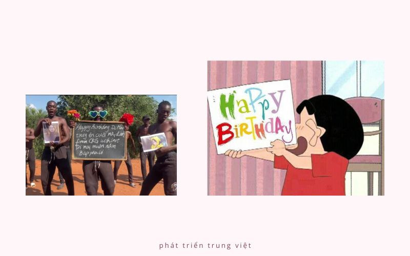 Ảnh sinh nhật hài phong cách “chế”